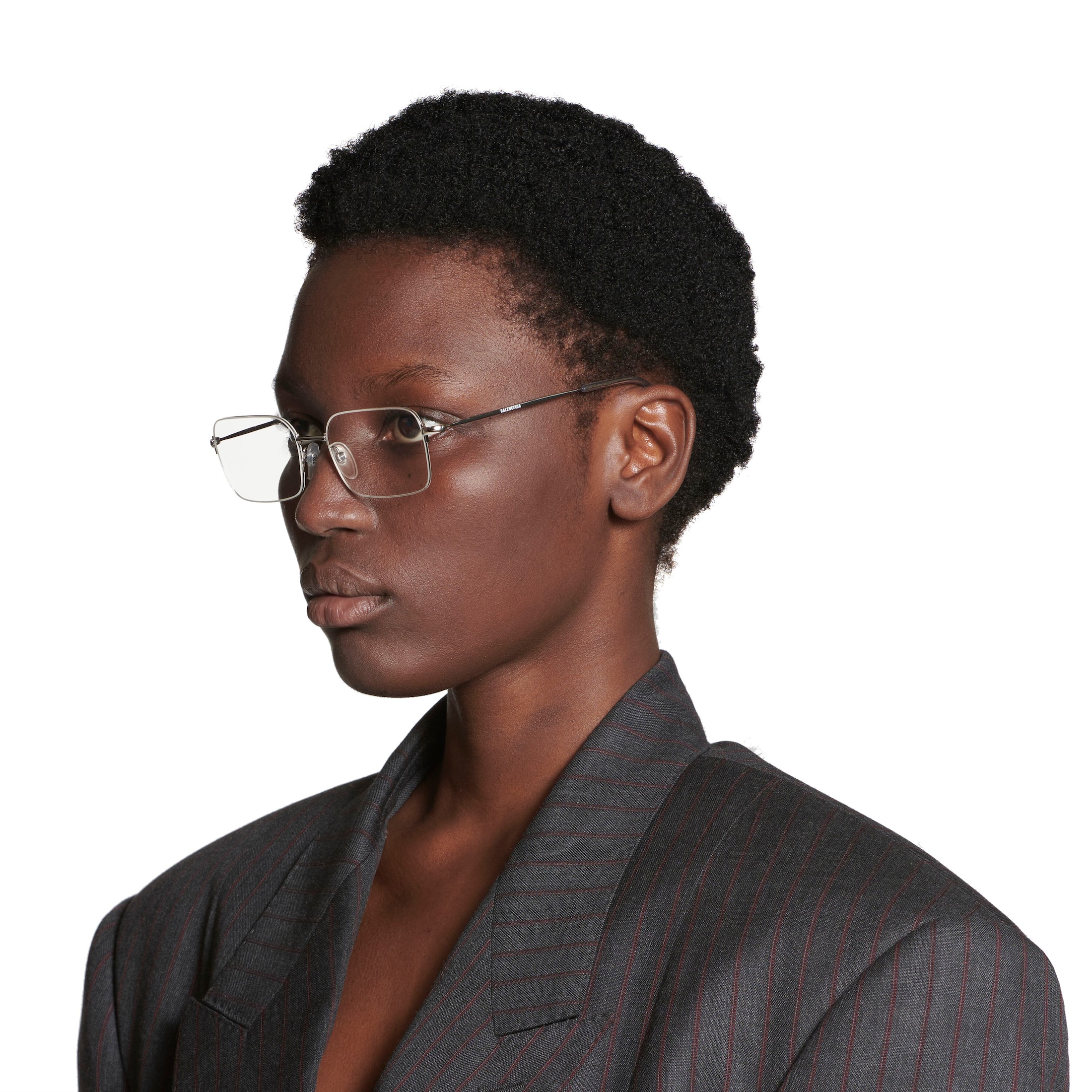 Invisible Rectangle Sunglasses in Silver - Image 7